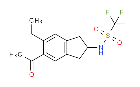 CAS No. 1469871-07-5, Methanesulfonamide, N-(5-acetyl-6-ethyl-2,3-dihydro-1H-inden-2-yl)-1,1,1-trifluoro-