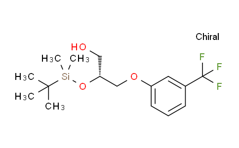 CAS No. 1420790-96-0, (R)-2-((tert-butyldimethylsilyl)oxy)-3-(3-(trifluoromethyl)phenoxy)propan-1-ol
