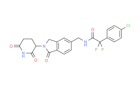 CAS No. 1860875-51-9, 2-(4-chlorophenyl)-N-[[2-(2,6-dioxopiperidin-3-yl)-1-oxo-3H-isoindol-5-yl]methyl]-2,2-difluoroacetamide