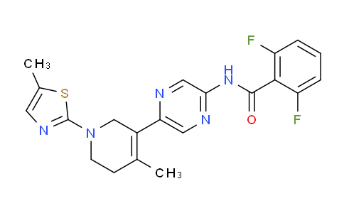 CAS No. 1220022-06-9, 2,6-Difluoro-N-{5-[4-methyl-1-(5-methyl-thiazol-2-yl)-1,2,5,6- tetrahydro-pyridin-3-yl]-pyrazin-2-yl}-benzamide