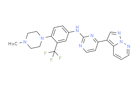 CAS No. 551919-98-3, N-(4-(4-methylpiperazin-1-yl)-3- (trifluoromethyl)phenyl)-4-(pyrazolo[1,5-b]pyridazin-3-yl) pyrimidin-2-amine