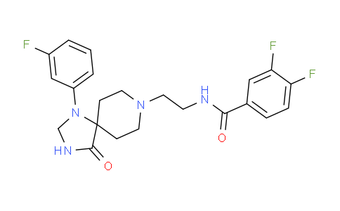 CAS No. 1426916-02-0, 3,4-Difluoro-N-(2-(1-(3-fluorophenyl)-4-oxo-1,3,8-triazaspiro [4.5]decan-8-yl)ethyl)benzamide