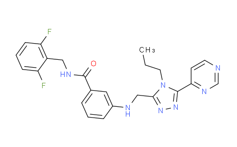 CAS No. 865609-72-9, N-[(2,6-Difluorophenyl)methyl]-3-[[[4-propyl-5-(4pyrimidinyl)-4H-1,2,4-triazol-3-yl]methyl]amino]benzamid