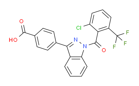 CAS No. 1392809-08-3, 4-[1-[2-Chloro-6-(trifluoromethyl)benzoyl]-1H-indazol-3- yl]-benzoic acid
