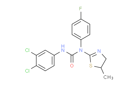 CAS No. 329182-61-8, 3-(3,4-Dichloro-phenyl)-1-(4-fluoro-phenyl)-1-(5-methyl- 4,5-dihydro-thiazol-2-yl)-urea