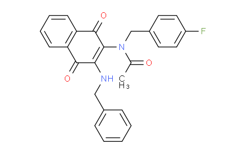 CAS No. 355406-76-7, N-(3-(Benzylamino)-1,4-dioxo-1,4-dihydronaphthalen-2- yl)-N-(4-fluorobenzyl)acetamide
