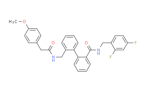 CAS No. 498577-46-1, 2'-{[2-(4-Methoxy-phenyl)-acetylamino]-methyl}- biphenyl-2-carboxylic acid 2,4-difluoro-benzylamide