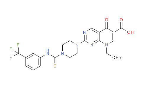 CAS No. 634175-34-1, 8-Ethyl-5-oxo-2-[4-[[3-(trifluoromethyl)phenyl]carbamothioyl]piperazin-1-yl]pyrido[2,3-d]pyrimidine-6-carboxylic acid