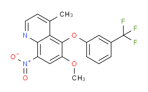 CAS No. 82333-37-7, 6-methoxy-4-methyl-8-nitro-5-[3-(trifluoromethyl)phenoxy]quinoline