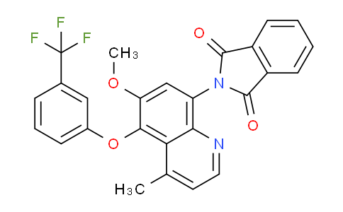 CAS No. 106635-82-9, 1H-Isoindole-1,3(2H)-dione, 2-[6-methoxy-4-methyl-5-[3-(trifluoromethyl)phenoxy]-8-quinolinyl]-