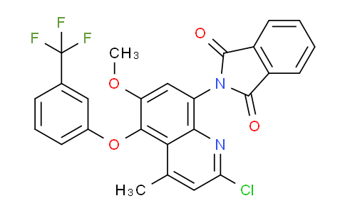 CAS No. 106635-84-1, 2-(2-chloro-6-methoxy-4-methyl-5-(3-(trifluoromethyl)phenoxy)quinolin-8-yl)isoindoline-1,3-dione
