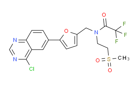 CAS No. 1618648-58-0, Acetamide, N-[[5-(4-chloro-6-quinazolinyl)-2-furanyl]methyl]-2,2,2-trifluoro-N-[2-(methylsulfonyl)ethyl]-