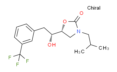 CAS No. 1390626-10-4, (R)-5-((R)-1-hydroxy-2-(3-(trifluoromethyl)phenyl)ethyl)-3-isobutyloxazolidin-2-one