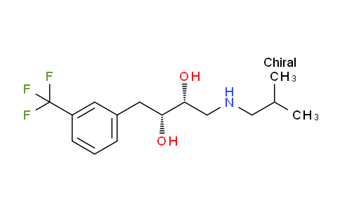 CAS No. 1390626-09-1, (2R,3R)-1-(isobutylamino)-4-(3-(trifluoromethyl)phenyl)butane-2,3-diol