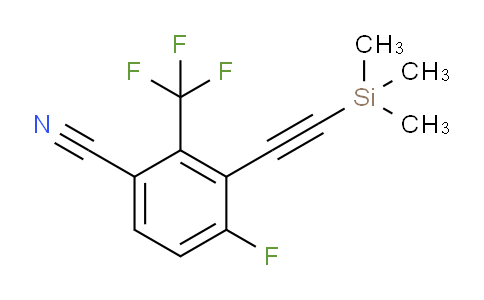 CAS No. 1539314-79-8, 4-fluoro-2-(trifluoromethyl)-3-((trimethylsilyl)ethynyl)benzonitrile