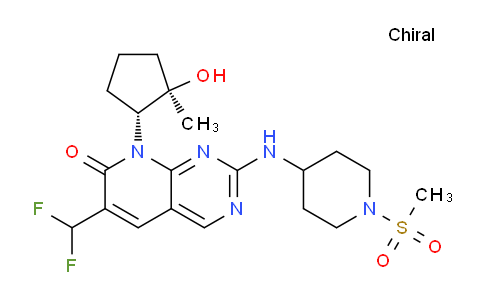 CAS No. 2185857-97-8, 6-(difluoromethyl)-8-[(1R,2R)-2-hydroxy-2-methylcyclopentyl]-2-[(1-methylsulfonylpiperidin-4-yl)amino]pyrido[2,3-d]pyrimidin-7-one