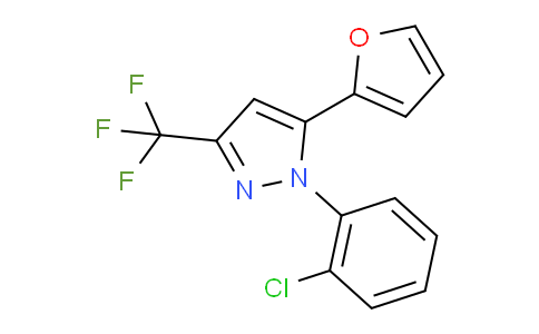 CAS No. 437711-24-5, 1-(2-chlorophenyl)-5-(furan-2-yl)-3-(trifluoromethyl)-1H-pyrazole