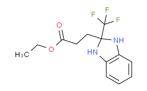 CAS No. 1416374-42-9, Ethyl 3-(2-(trifluoromethyl)-2,3-dihydro-1H-benzo[d]imidazol-2-yl)propanoate
