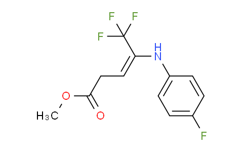 CAS No. 1224599-54-5, Methyl 5,5,5-trifluoro-4-(4-fluorophenylamino)pent-3-enoate