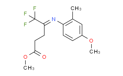 CAS No. 928777-76-8, Methyl 5,5,5-trifluoro-4-(4-methoxy-2-methylphenylimino)pentanoate