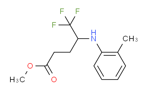 CAS No. 1224599-56-7, Methyl 5,5,5-trifluoro-4-(o-tolylamino)pentanoate