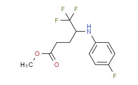 CAS No. 1224599-57-8, Methyl 5,5,5-trifluoro-4-(4-fluorophenylamino)pentanoate
