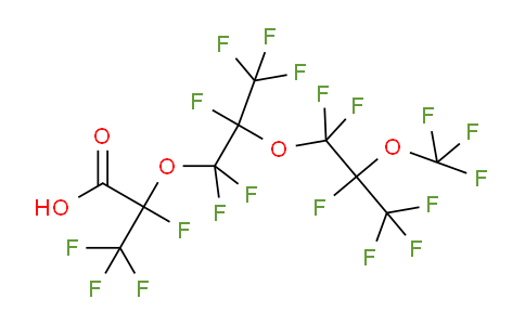 CAS No. 65294-16-8, 2,3,3,3-Tetrafluoro-2-(1,1,2,3,3,3-hexafluoro-2-(1,1,2,3,3,3-hexafluoro-2-(trifluoromethoxy)propoxy)propoxy)propanoic acid