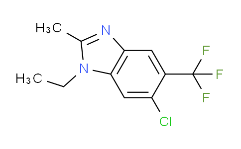 CAS No. 1736-34-1, 6-Chloro-1-ethyl-2-methyl-5-(trifluoromethyl)-1H-benzo[d]imidazole