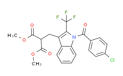 CAS No. 934843-29-5, Dimethyl 2-((1-(4-chlorobenzoyl)-2-(trifluoromethyl)-1H-indo-l-3-yl)methyl)malonate