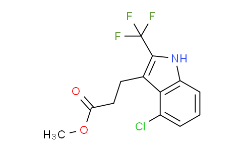 CAS No. 1223418-47-0, Methyl 3-(4-chloro-2-(trifluoromethyl)-1H-indol-3-yl)propanoate