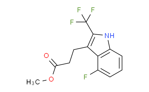 CAS No. 1223418-44-7, Methyl 3-(4-fluoro-2-(trifluoromethyl)-1H-indol-3-yl)propanoate