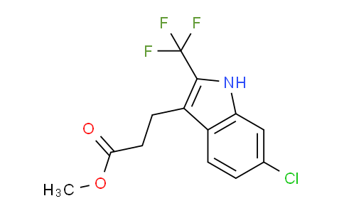 CAS No. 1223418-48-1, Methyl 3-(6-chloro-2-(trifluoromethyl)-1H-indol-3-yl)propanoate