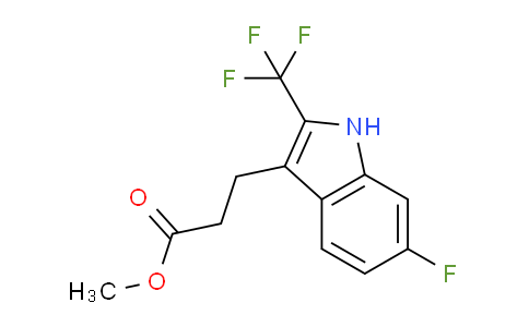 CAS No. 1223418-46-9, Methyl 3-(6-fluoro-2-(trifluoromethyl)-1H-indol-3-yl)propanoate