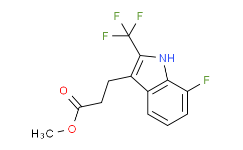 CAS No. 1223418-41-4, Methyl 3-(7-fluoro-2-(trifluoromethyl)-1H-indol-3-yl)propanoate
