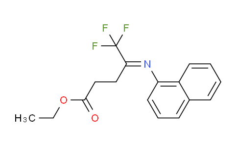 CAS No. 928791-42-8, Ethyl 5,5,5-trifluoro-4-(naphthalen-1-ylimino)pentanoate
