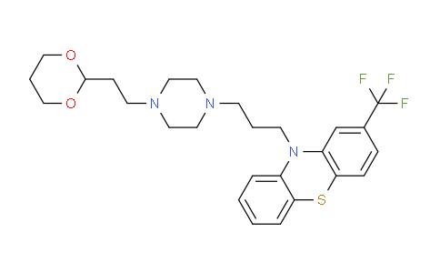 CAS No. 16498-21-8, 10-(3-(4-(2-(1,3-Dioxan-2-yl)ethyl)piperazin-1-yl)propyl)-2-(trifluoromethyl)-10H-phenothiazine