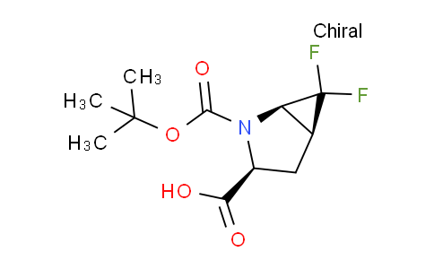 CAS No. 1305711-95-8, (1R,3S,5S)-2-(tert-Butoxycarbonyl)-6,6-difluoro-2-azabicyclo[3.1.0]hexane-3-carboxylic acid