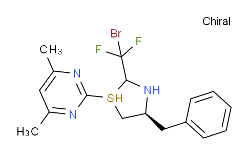 CAS No. 1416403-74-1, (4S)-4-Benzyl-2-(bromodifluoromethyl)-2-((4,6-dimethylpyrimidin-2-yl)thio)oxazolidine