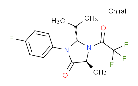 CAS No. 1353780-20-7, (2R,5S)-1-(2,2,2-trifluoroacetyl)-3-(4-fluorophenyl)-2-isopropyl-5-methylimidazolidin-4-one