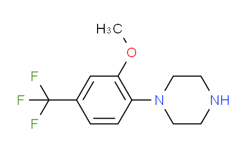 CAS No. 1121600-45-0, 1-(4-(trifluoromethyl)-2-methoxyphenyl)piperazine