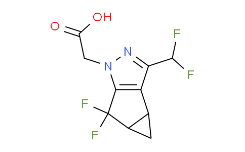 CAS No. 1417982-54-7, 2-[9-(difluoromethyl)-5,5-difluoro-7,8-diazatricyclo[4.3.0.0²,⁴]nona-1(6),8-dien-7-yl]acetic acid