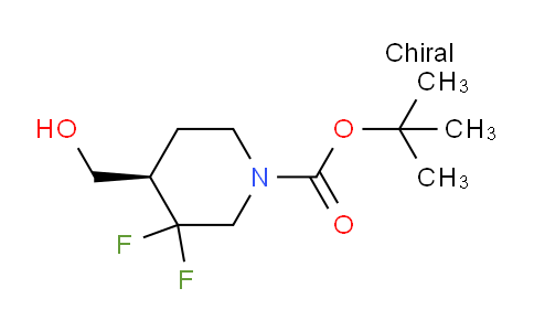 CAS No. 2165577-90-0, tert-butyl (4R)-3,3-difluoro-4-(hydroxymethyl)piperidine-1-carboxylate