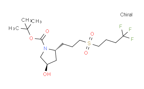 CAS No. 1670273-20-7, tert-butyl (2R,4R)-4-hydroxy-2-[3-(4,4,4-trifluorobutanesulfonyl)propyl]pyrrolidine-1-carboxylate