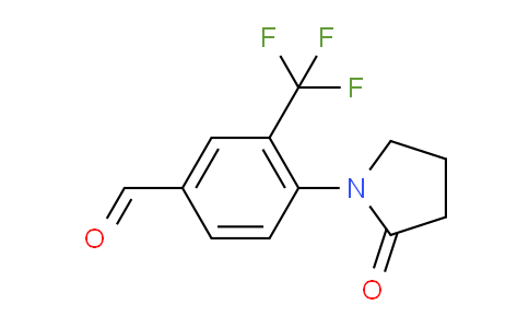 CAS No. 1260800-57-4, 4-(2-oxopyrrolidin-1-yl)-3-(trifluoromethyl)benzaldehyde