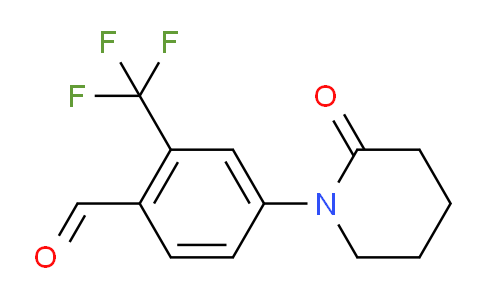 CAS No. 1260894-34-5, 4-(2-oxopiperidin-1-yl)-2-(trifluoromethyl)benzaldehyde