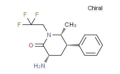 CAS No. 1375794-69-6, (3S,5S,6R)-3-amino-6-methyl-5-phenyl-1-(2,2,2-trifluoroethyl)piperidin-2-one