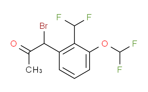 CAS No. 1804219-03-1, 1-Bromo-1-(3-(difluoromethoxy)-2-(difluoromethyl)phenyl)propan-2-one