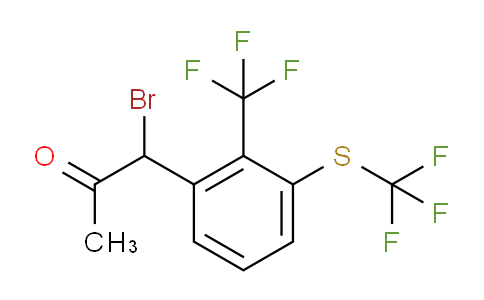 CAS No. 1805699-98-2, 1-Bromo-1-(2-(trifluoromethyl)-3-(trifluoromethylthio)phenyl)propan-2-one