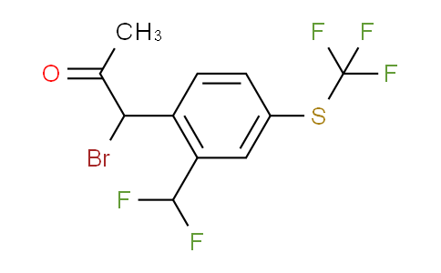 CAS No. 1806624-91-8, 1-Bromo-1-(2-(difluoromethyl)-4-(trifluoromethylthio)phenyl)propan-2-one