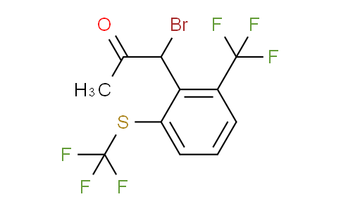 CAS No. 1805761-85-6, 1-Bromo-1-(2-(trifluoromethyl)-6-(trifluoromethylthio)phenyl)propan-2-one
